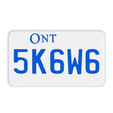 Replica Ontario Motorcycle License Plate