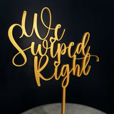 We Swiped Right - Tinder Wedding Cake Topper / Table Decoration