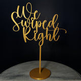 We Swiped Right - Tinder Wedding Cake Topper / Table Decoration