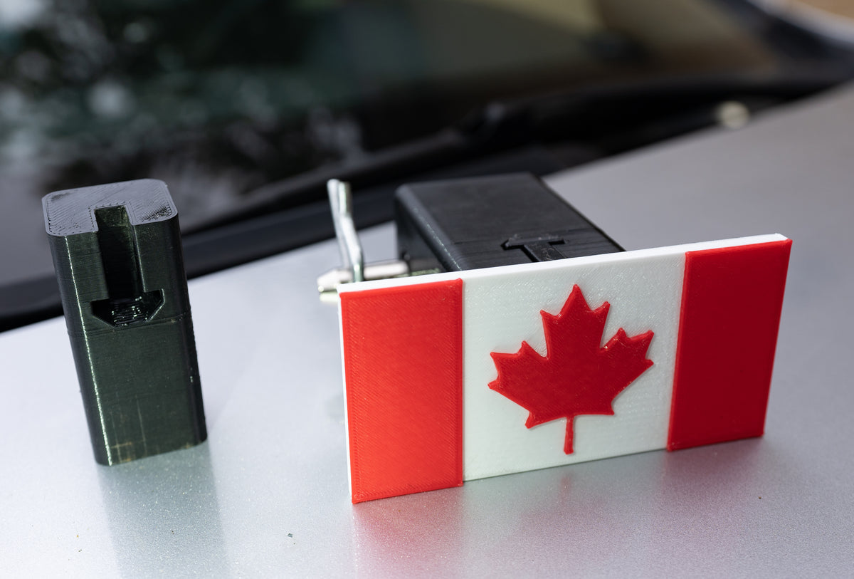 Canada Flag Trailer Hitch Ornament YGK3D