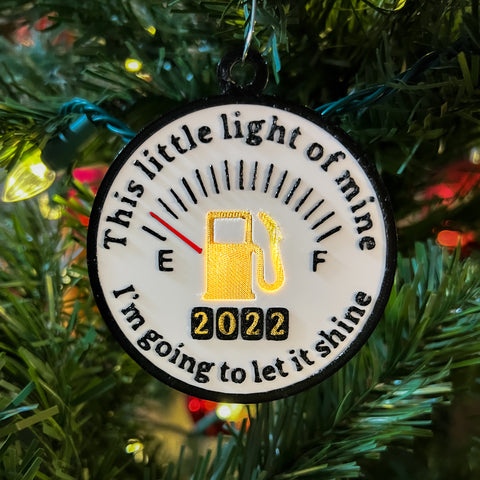 2022 Gas Light Christmas Ornament