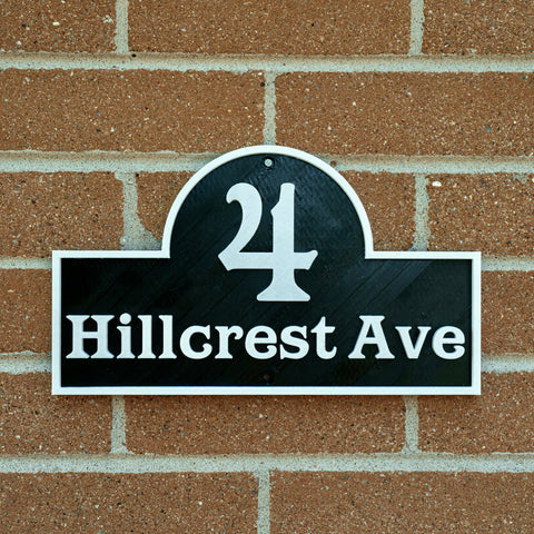 Address Plate with Street Name