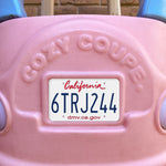 California Cozy Coupe License Plate