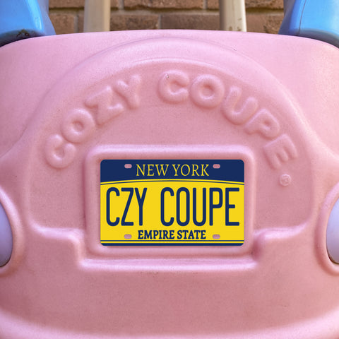 New York Cozy Coupe License Plate