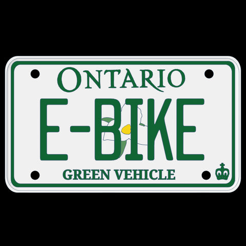 Ontario Green Vehicle E-Bike License Plate