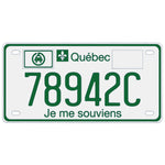 Quebec Electric Motorcycle License Plate