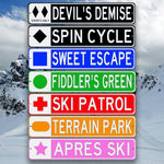 Custom Replica Ski Run Signs